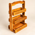 Wooden Spoon Stand | 3-Tier Chamach Rack | Utensil Organizer