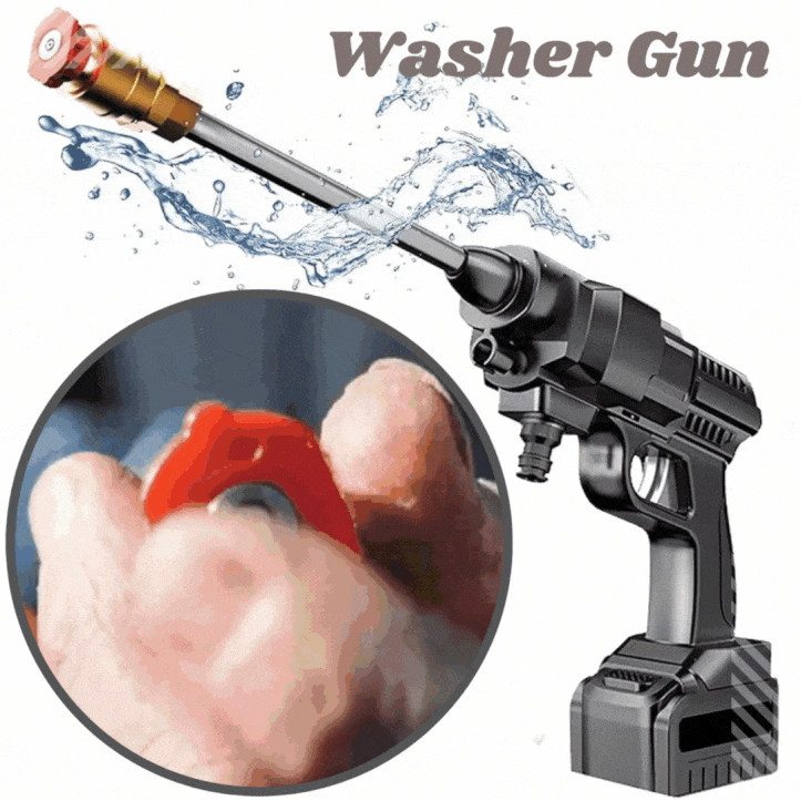 Wireless Car Washer Gun (Double Battery Included)