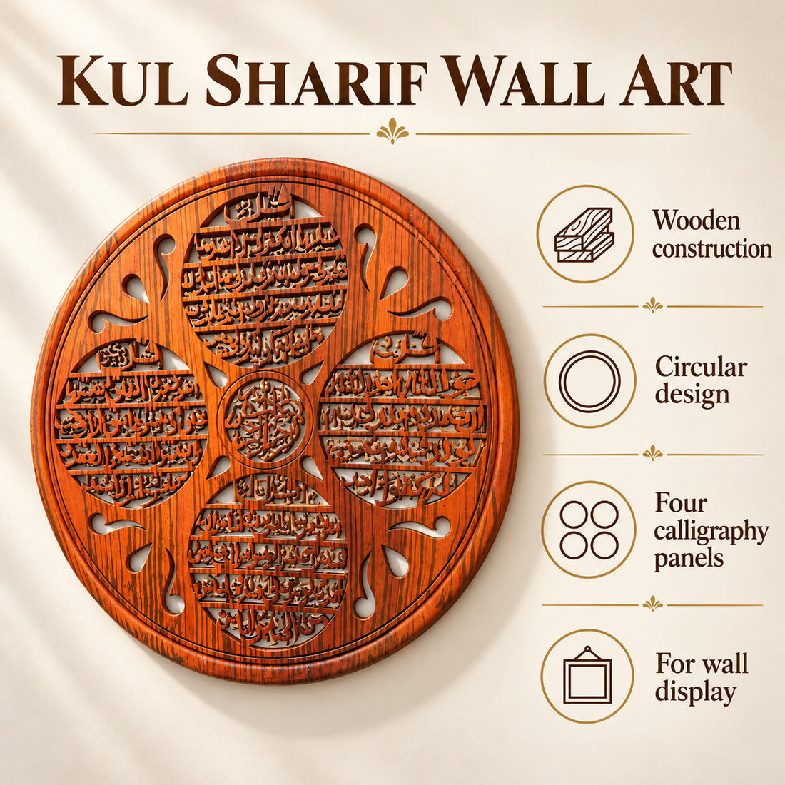 Kul Sharif Islamic Wall Art- Wall Hanging