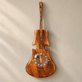 Wooden Guitar Wall Clock Handcrafted