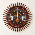 Wall Clock Wooden Dark Brown
