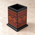 Pen Console – Brush Holder – Red Lacquer Art