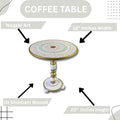 White & Gold Luxury Coffee Table – 18