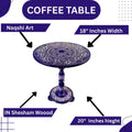 Elegant Blue & White Art Coffee Table – 18