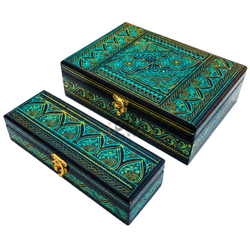 Handcrafted Wooden Jewelry Box Set – Premium Carved Storage Box with Discount Deal