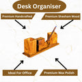 Premium Multifunctional Wooden Desk Organiser – Elegant Office Tabletop Storage