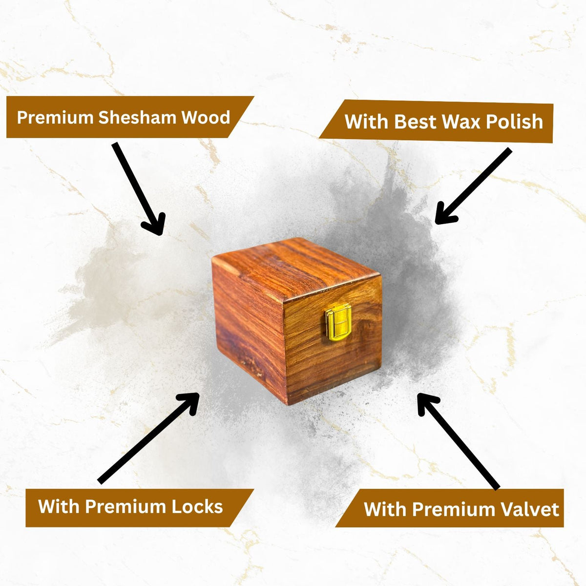 Classic Sheesham Wood Watch Box – Single Slot with Solid Lid
