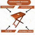 Handcrafted Sheesham Wood Table – Solid Wood Premium Finish | 12