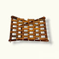 Handmade Foldable Wooden Tukri Shape Stool with Brass Work – Pure Sheesham Wood | 20” Height x 21” Length x 12” Width