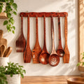 Premium Wooden Kitchen Deal Set – Hotpot, Spoon Stand, 7-Piece Spoon Set & 9-Compartment Spice Box