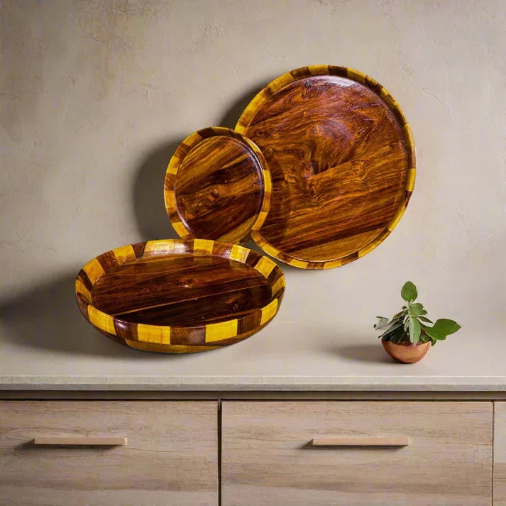 Woodsy Premium Kitchen Combo – Hotpot+ Tray Set + Tukri Plate Set + Chakla Belan | 40% OFF Deal
