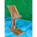 Wooden Mobile Stand – Handcarved Design in Natural Wood