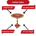 Red & Gold Art Coffee Table – 18