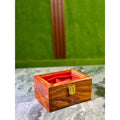 Premium Sheesham Wood Watch Box – 2 Slot Display Case with Glass Lid