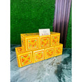 Hand-Painted Yellow Wooden Spice Box – 7 Portion Truck Art Design | Sheesham Wood Kitchen Organizer
