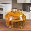 Woodsy Kitchen Combo Deal – Hotpot (Steel Bowl) + Tray Set + Chakla Belan + Spoon Stand | 40% OFF