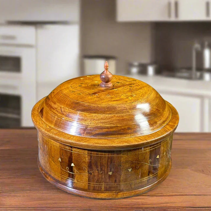 Premium Wooden Kitchen Deal Set – Hotpot, Spoon Stand, 7-Piece Spoon Set & 9-Compartment Spice Box