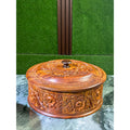 Handcrafted Wooden Carved Hotpot – Pure Wood Design – Size 12x8 Inches