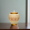 White Lacquer Art-Candy Jar