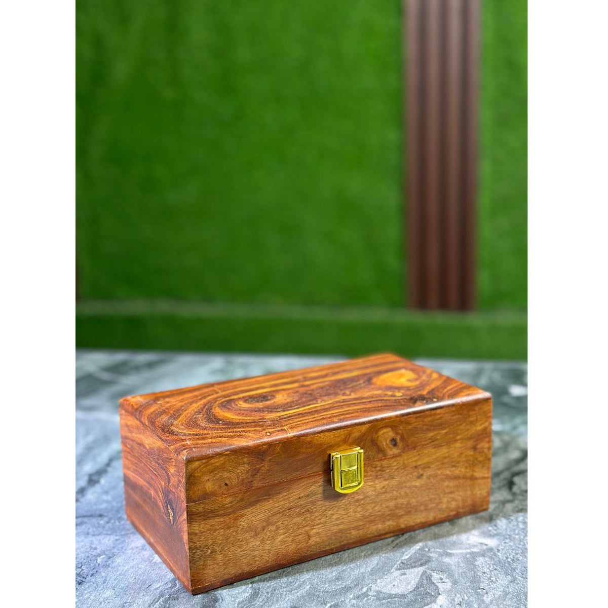 Premium Sheesham Wood Watch Box – 3 Slot Handmade Organizer