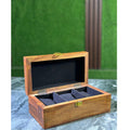 Premium Sheesham Wood Watch Box – 3 Slot Handmade Organizer