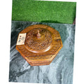 Handcrafted Wooden Hotpot – Octagon Shape with Intricate Hand-Carved Detailing (12x8