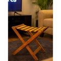 Handmade Foldable Wooden Stool – Natural Sheesham Wood Finish | 20” Height × 21” Length × 12” Width