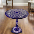 Elegant Blue & White Art Coffee Table – 18