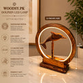 Premium Dolphin LED Lamp – Sheesham Wood Decorative Night Light | Woodsy.pk