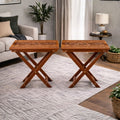 Hand-Carved Wooden Table – 12