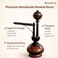 Handcrafted Sheesham Wood Hookah Decor – Traditional Naqshi Art Showpiece