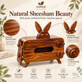 Sheesham Wood Rabbit Tissue Box – Decorative Wooden Tissue Box