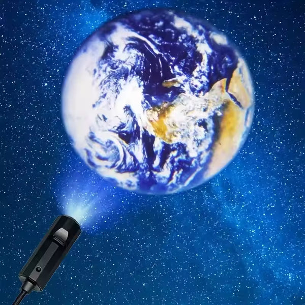 Portable USB Star Projection Lamp - Film Moon Earth Projector LED Decorative Lamp