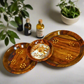 Wooden Brass Dishware