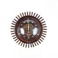 Wall Clock Wooden Dark Brown