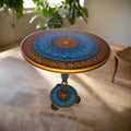 Coffee Table With Blue Naqshi Art 18
