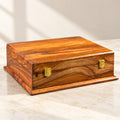 Luxury Handmade Wooden Watch Box – 15 Slot Organizer with Solid Wooden Lid