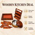 High Quality Kitchen Deal Set, Pack of 4 Wooden Items