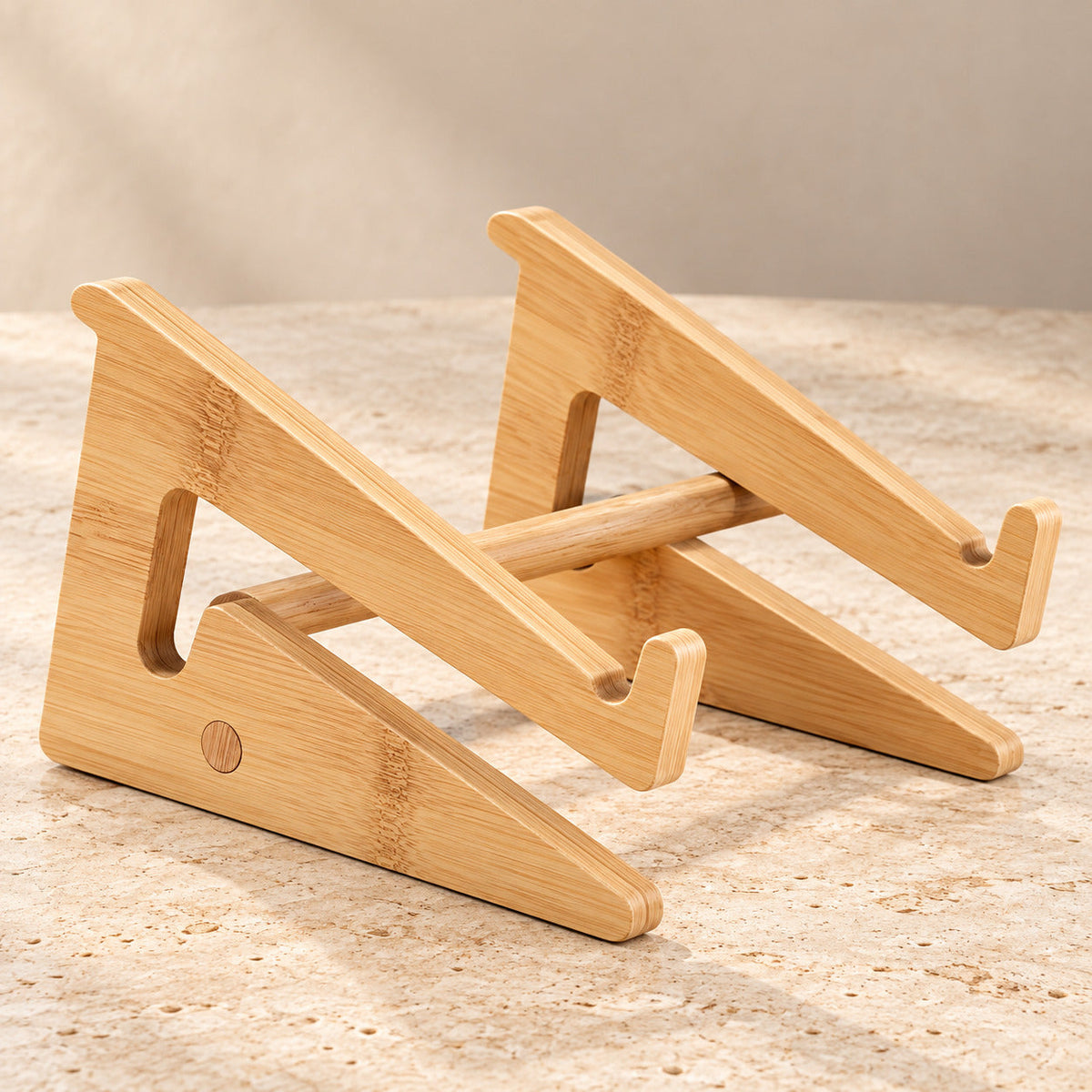 Laptop Stand, Wooden Vertical Laptop Stand for Desk, Bamboo Laptop Stand Compatible with MacBook Air Pro/Dell XPS/Surface