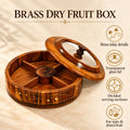 Dry Fruit Box With Glass Cover | Beautiful Brass Design