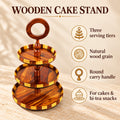 3-Tier Wood Slab Cake Stand|Wooden Munchies Hi-Tea Trey