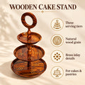 3-Tier Wood Slab Cake Stand|Wooden Munchies Hi-Tea Trey