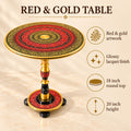 Red & Gold Art Coffee Table – 18
