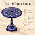 Elegant Blue & White Art Coffee Table – 18