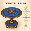 Golden Blue Lacquer Art-Coffee table 24