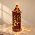 Wooden Table Lamp Large with Beautiful Hand Carving