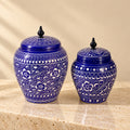 Luxe Lacquer Art-Candy Jar Set Of 2