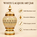 White Lacquer Art-Candy Jar
