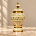 White Lacquer Art-Candy Jar