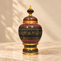Black And Red Laquer Art jar